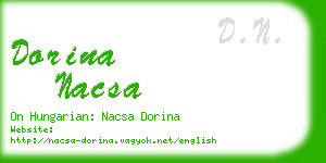 dorina nacsa business card